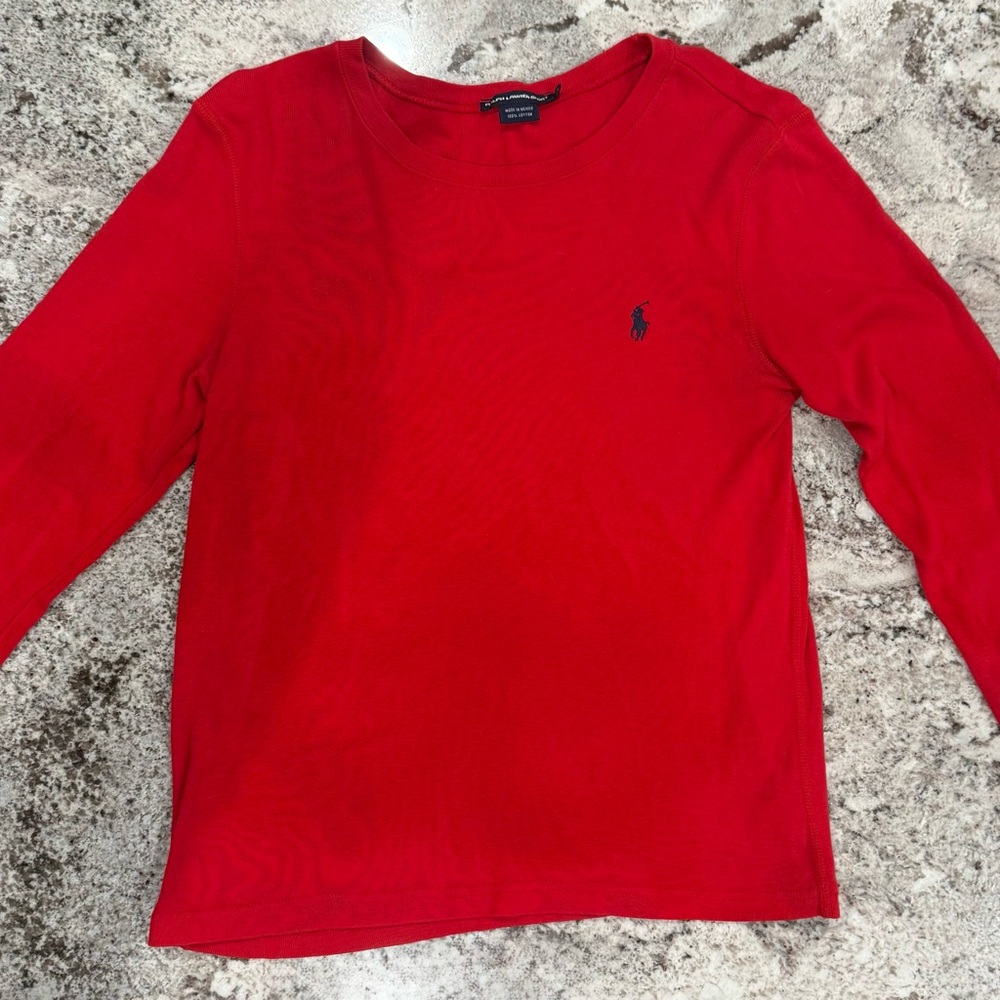 Polo by Ralph Lauren Red Long Sleeve Shirt